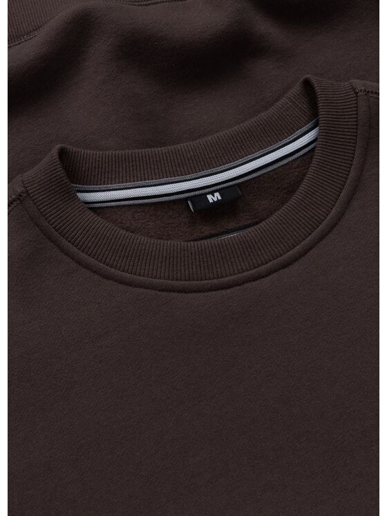 PITBULL PITBULL Bluza Small Logo Brązowy Regular Fit
