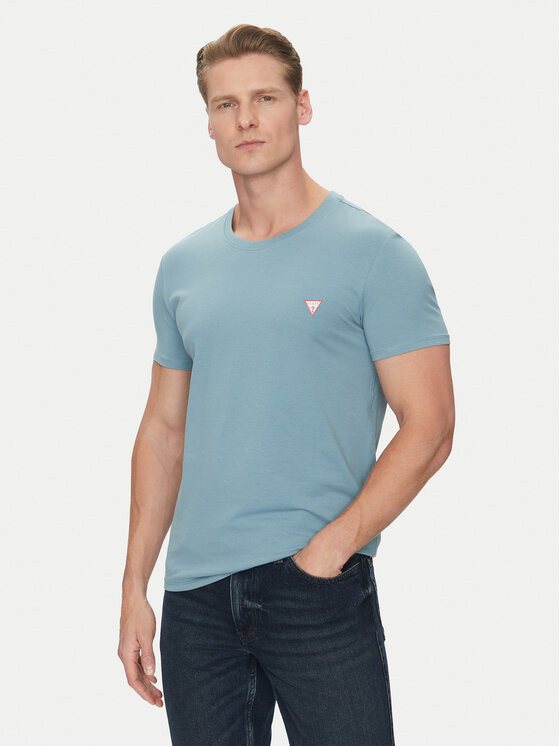Guess Guess T-shirt M2YI24 J1314 Blu Slim Fit
