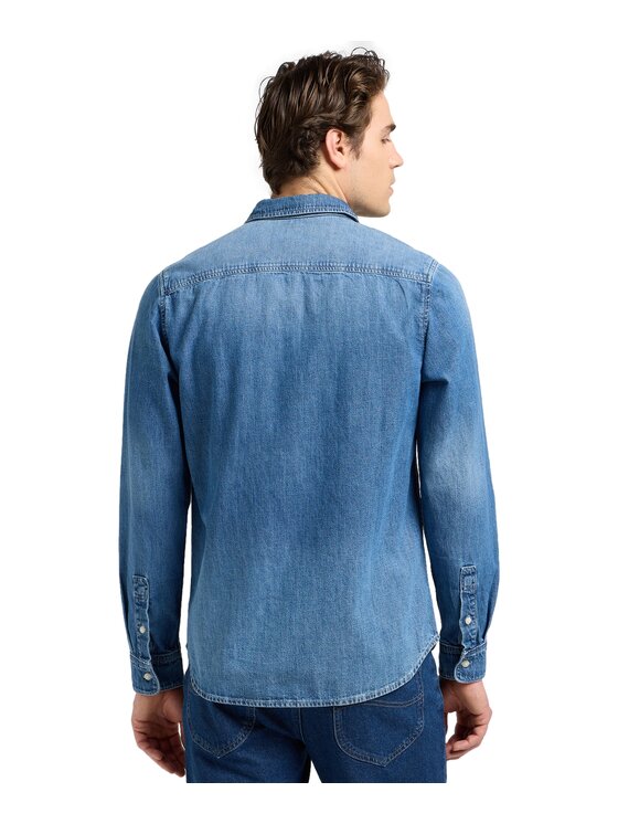 Lee Lee Koszula jeansowa 112370551 Niebieski Regular Fit