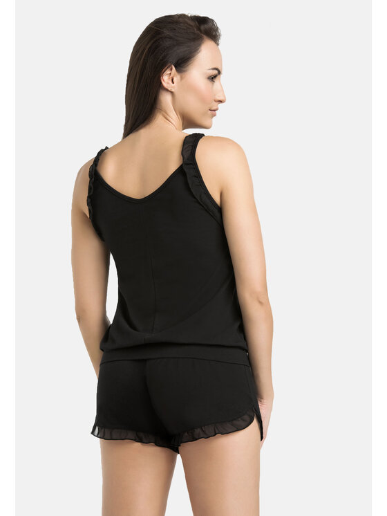 Teyli Teyli Piżama damska Sleepy Czarny Standard Fit