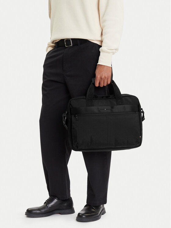 Tommy Hilfiger Tommy Hilfiger Nešiojamo kompiuterio krepšys Th Commuter Computer Bag AM0AM13612 Juoda