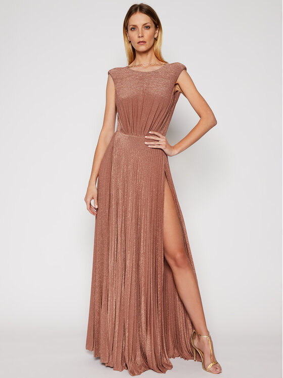 Elisabetta Franchi Elisabetta Franchi Večerní šaty AB-052-11E2-V560 Růžová Loose Fit