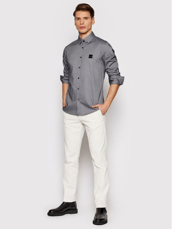 Boss Boss Cămașă Mabsoot_1 50462815 Gri Slim Fit