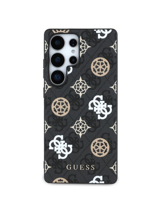Etui na telefon Guess, Czarne, 4G Printed Colored Peony Pattern MagSafe