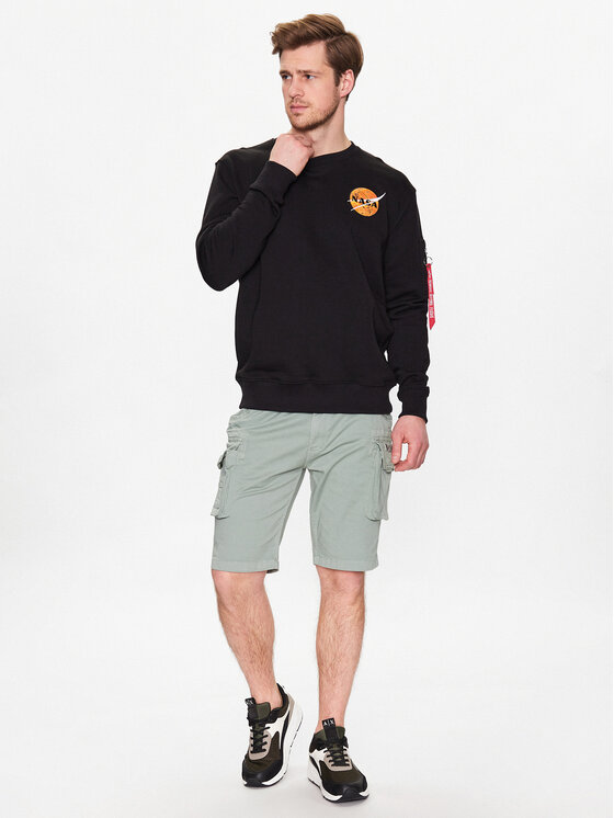 Alpha Industries Alpha Industries Bluza Nasa Davinc 136303 Czarny Regular Fit