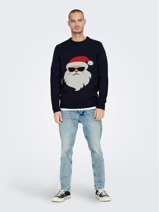 Only & Sons Only & Sons Pulover 22023347 Bleumarin Regular Fit