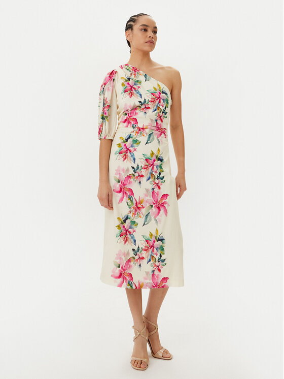 TWINSET TWINSET Sommerkleid 251LB2UDD Weiß Regular Fit