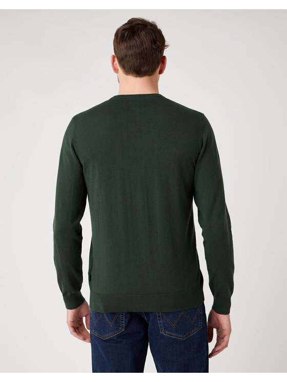 Wrangler Wrangler Maglione CREW KNIT Verde Regular Fit