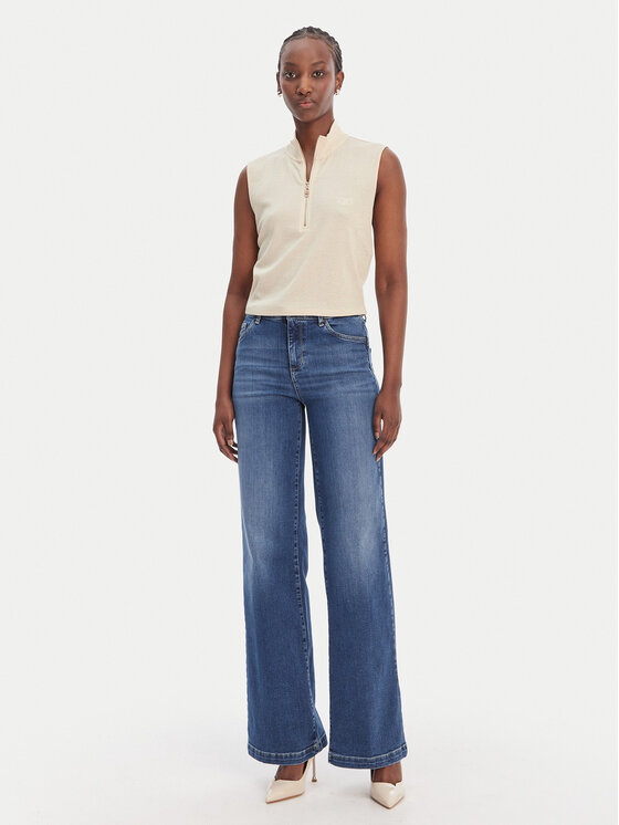 Liu Jo Sport Liu Jo Sport Top TA6174 J3845 Écru Regular Fit