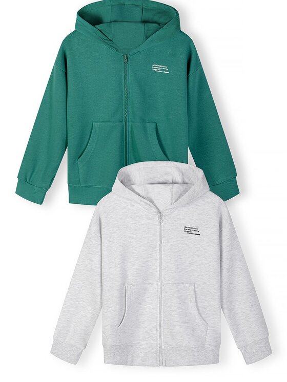 minoti minoti Bluza NOSFLEECE407 Szary Loose Fit