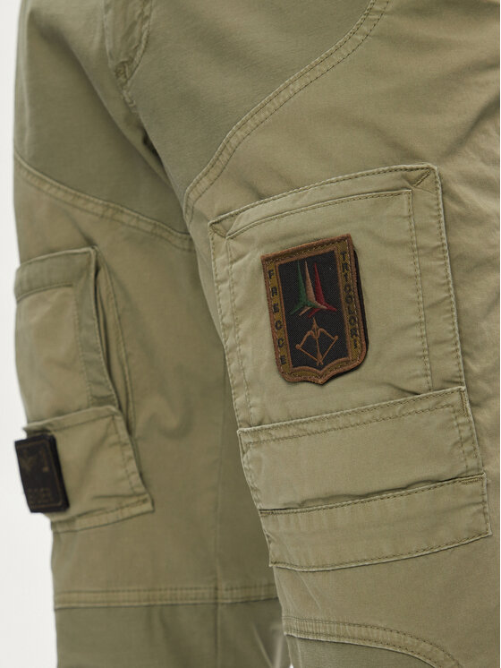 Aeronautica Militare Aeronautica Militare Pantaloni di tessuto 241PA1387CT1493 Verde Regular Fit