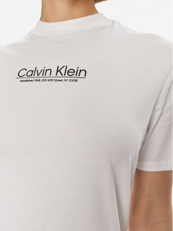Calvin Klein Calvin Klein Tricou Coordinates K20K207005 Alb Regular Fit