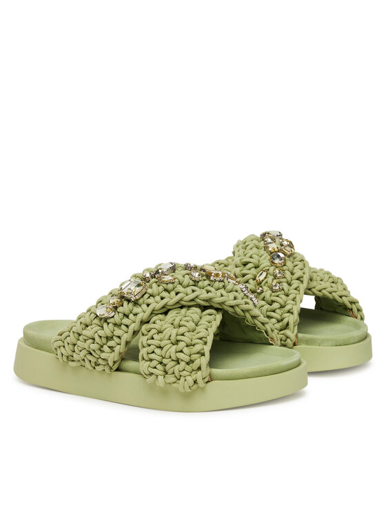 Inuikii Inuikii Παντόφλες Woven Stones 70104-106 Πράσινο