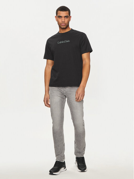 Calvin Klein Calvin Klein Marškinėliai Shadow Embosed Logo K10K113105 Juoda Regular Fit