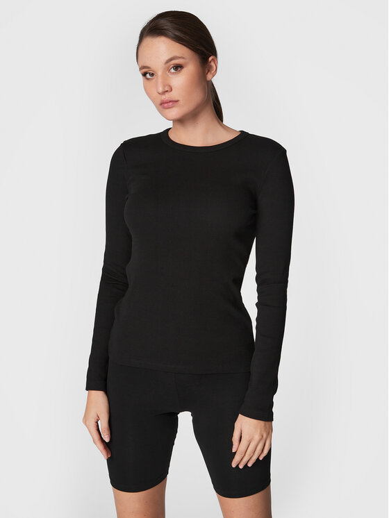 Gina Tricot Blúzka Basic 18863 Čierna Regular Fit