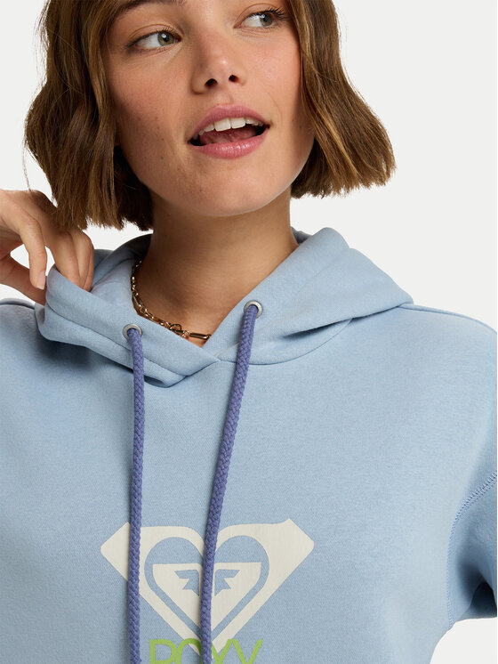 Roxy Roxy Суитшърт Surf Stoked Brushed Art ERJFT05020 Светлосиньо Regular Fit