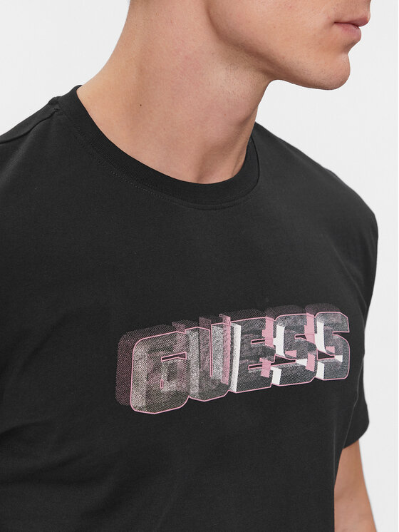 Guess Guess Tricou Nikolas Z4RI10 I3Z14 Negru Regular Fit