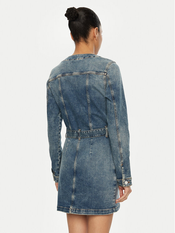 Tommy Jeans Tommy Jeans Džínsové šaty DW0DW19854 Modrá Regular Fit