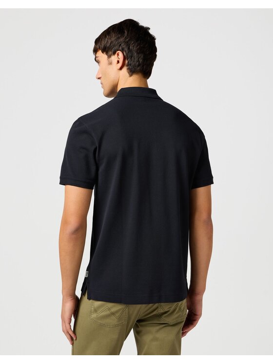 Wrangler Wrangler T-Shirt POLO SHIRT Czarny Regular Fit