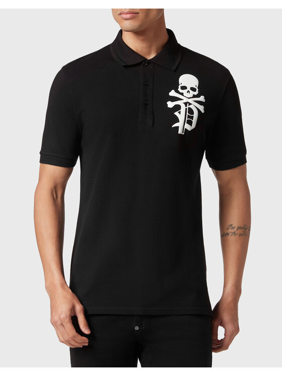 PHILIPP PLEIN PHILIPP PLEIN Polo 643 Czarny Slim Fit