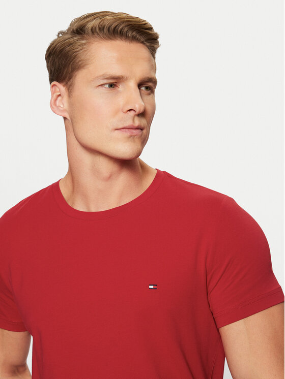 Tommy Hilfiger Tommy Hilfiger T-Shirt MW0MW10800 Červená Slim Fit