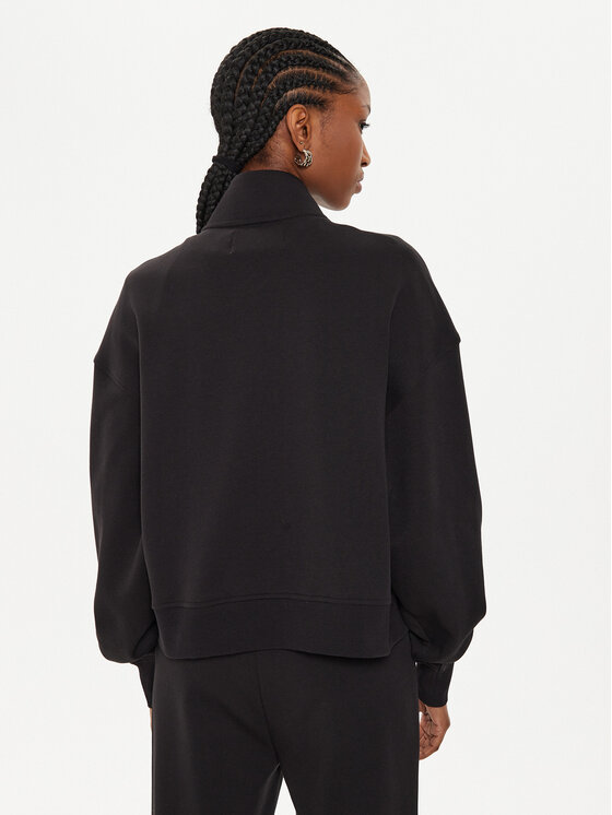 Calvin Klein Jeans Calvin Klein Jeans Majica dugih rukava Satin Applique J20J223922 Crna Relaxed Fit