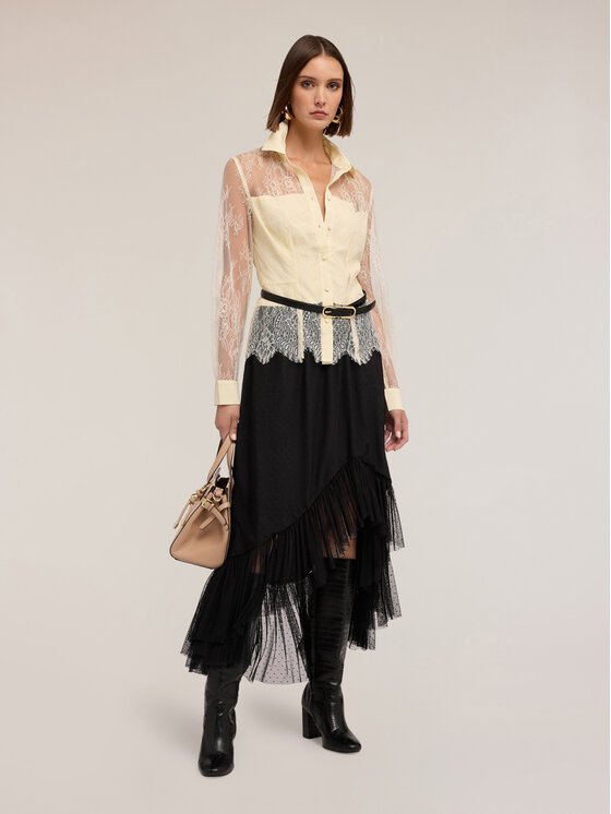 Motivi Motivi Gonna midi 1110W000684N033 Nero Flared Fit