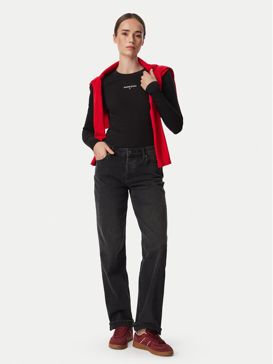 Tommy Jeans Tommy Jeans Džínsy Sophie DW0DW23586 Čierna Straight Fit