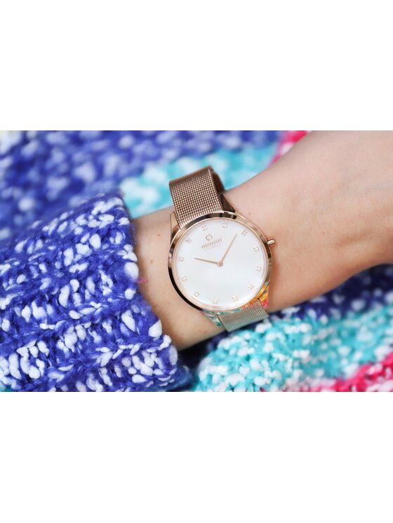 Obaku Obaku Ρολόι V217LXVWMV Ροζ χρυσό