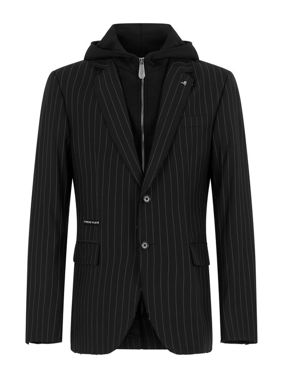 PHILIPP PLEIN PHILIPP PLEIN Marynarka 31280 Czarny Regular Fit