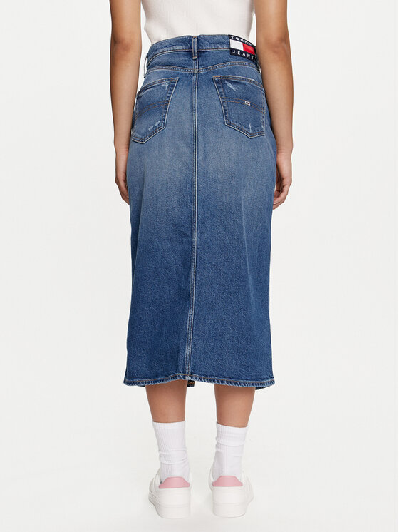 Tommy Jeans Tommy Jeans Jeans suknja Claire DW0DW18225 Plava Regular Fit