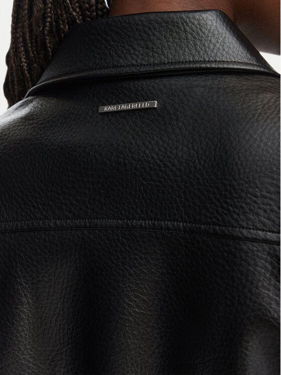 KARL LAGERFELD KARL LAGERFELD Geacă din imitație de piele B3W14008 Negru Regular Fit