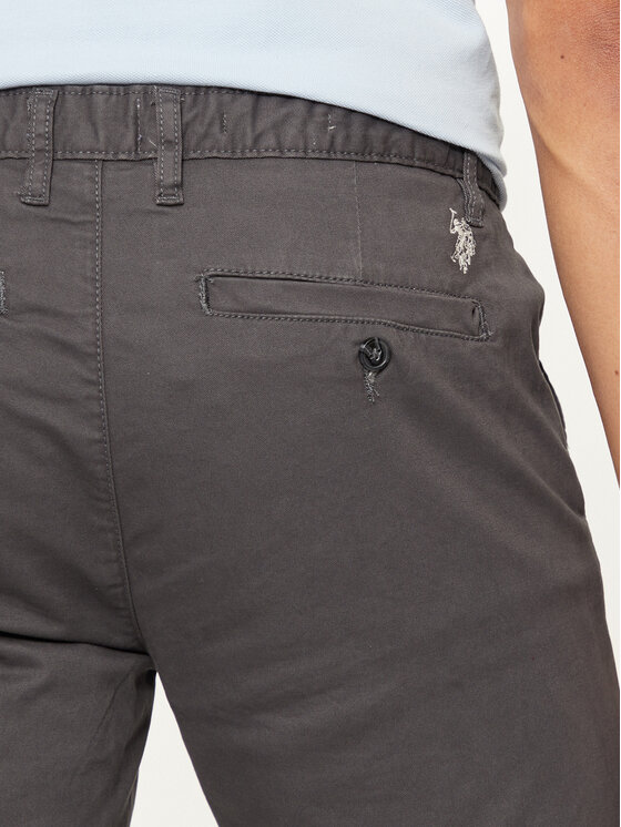U.S. Polo Assn. U.S. Polo Assn. Chinosy MUP3346 Szary Slim Fit