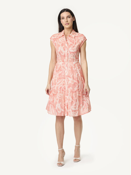 KMX KMX Sukienka letnia 923350016 Pomarańczowy Flare Fit