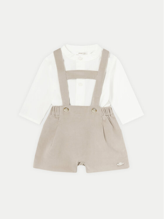 Mayoral Mayoral Completo body e shorts 2248 Beige Regular Fit