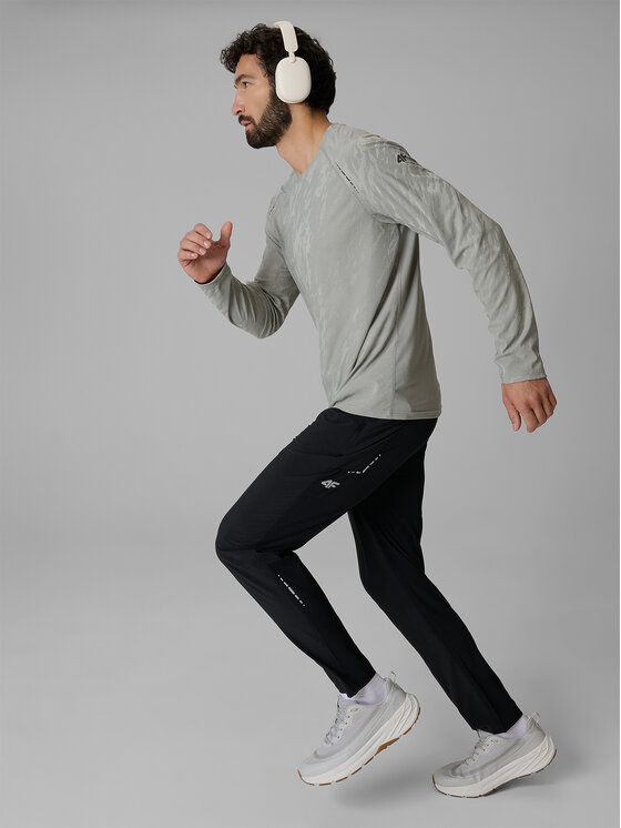 4F 4F Koszulka techniczna RUNNING Szary Regular Fit