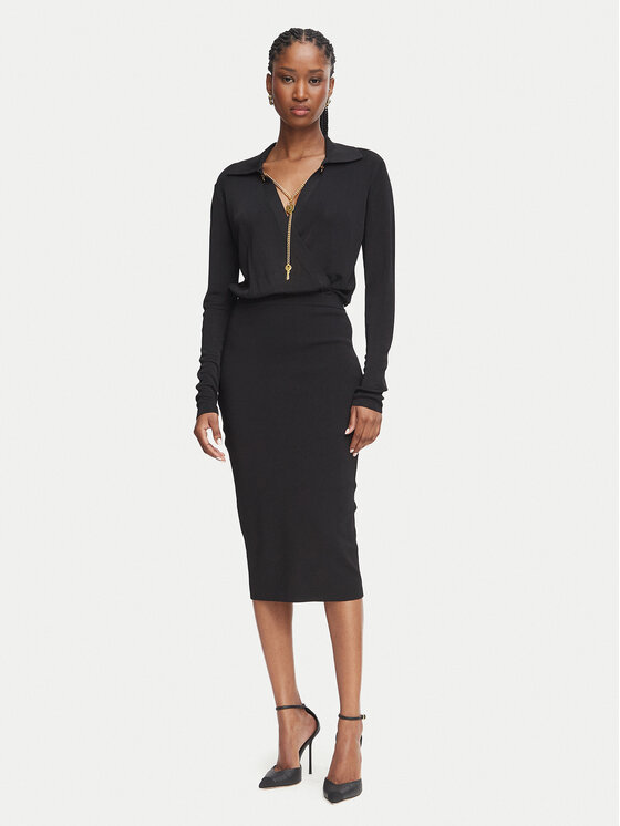 Elisabetta Franchi Elisabetta Franchi Kokteilikleit AM-19S-66E2-V500 Must Slim Fit