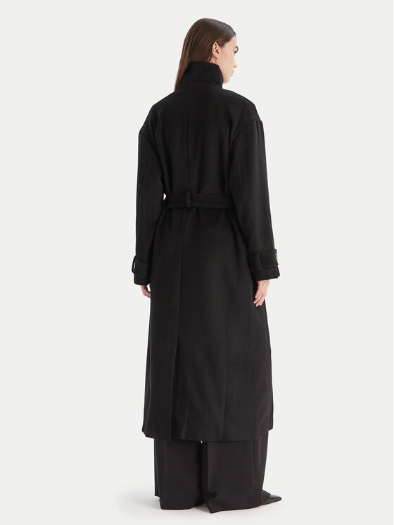 Bardot Bardot Vlnený kabát Enzo 60087JB Čierna Oversize