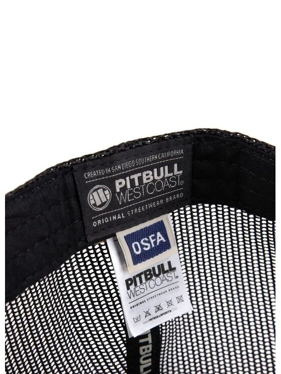 PITBULL PITBULL Czapka z daszkiem Czapka Snapback Flat Mesh DOGS uniwersalny Czarny