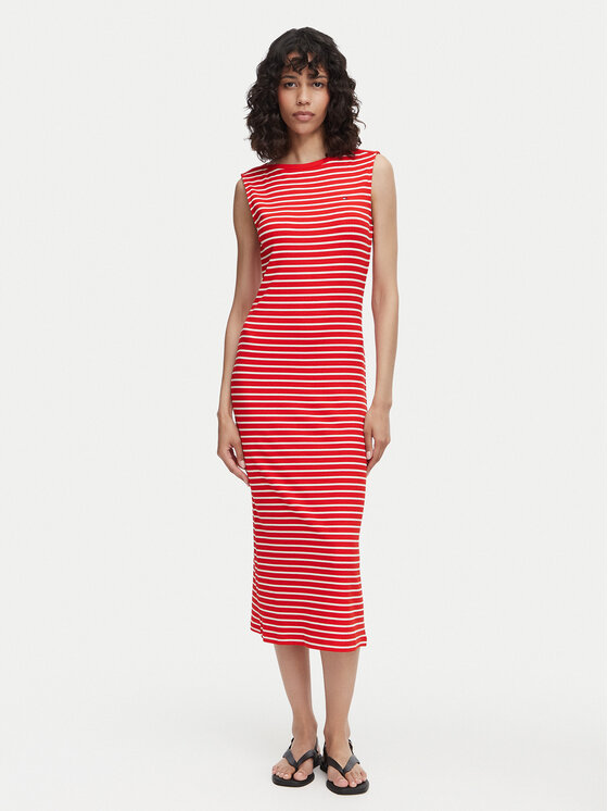 Tommy Hilfiger Rochie de zi WW0WW49311 Roșu Slim Fit