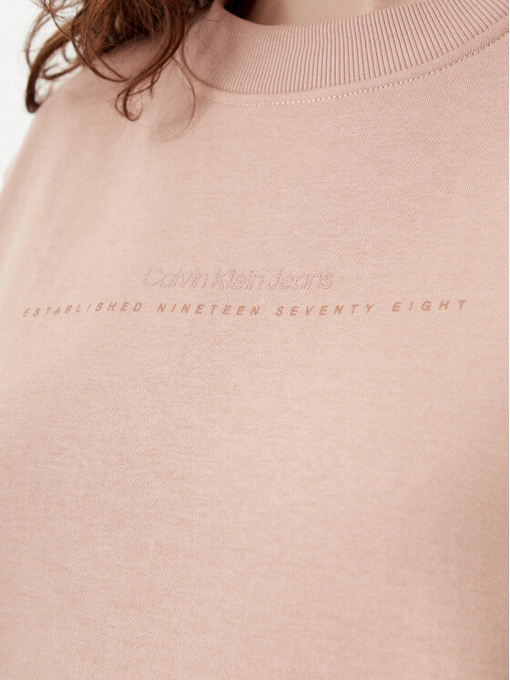 Calvin Klein Jeans Calvin Klein Jeans Pulóver Institutional Graphic J20J224731 Narancssárga Regular Fit