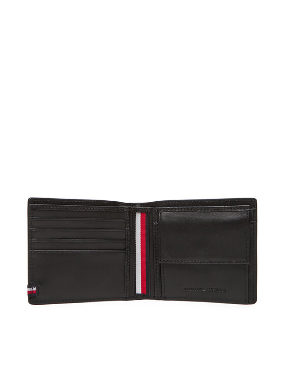 Tommy Hilfiger Tommy Hilfiger Велике Чоловіче Портмоне Th Foundation Cc And Coin AM0AM13508 Чорний