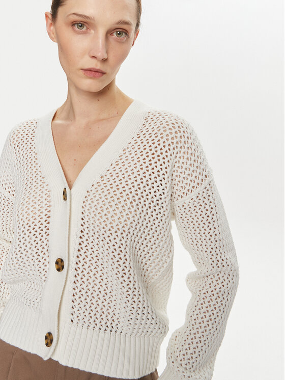 Gap Gap Pletena jopica 854777 Bela Relaxed Fit