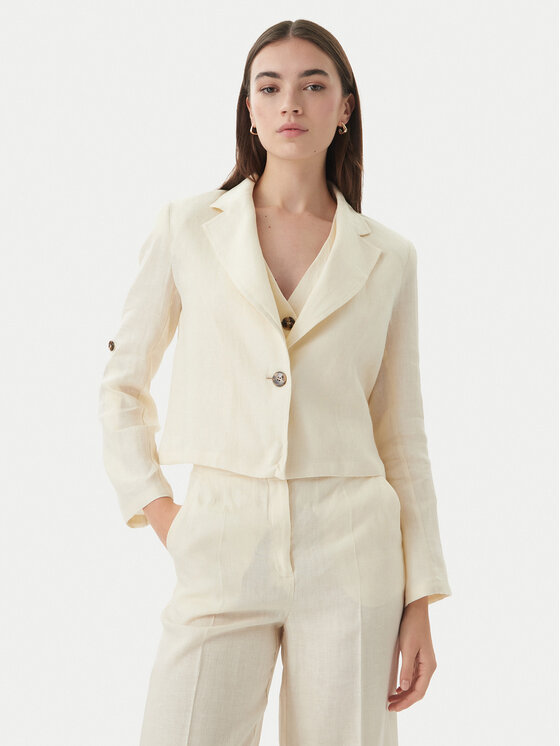 Marella Marella Sakoi Papiro 2615041042 Écru Regular Fit