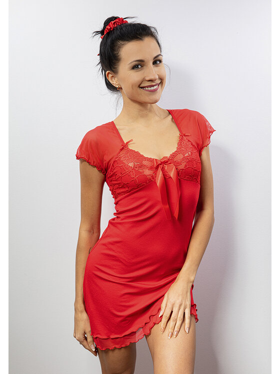 DKaren Lingerie DKaren Lingerie Halka Paulina Czerwony Slim Fit