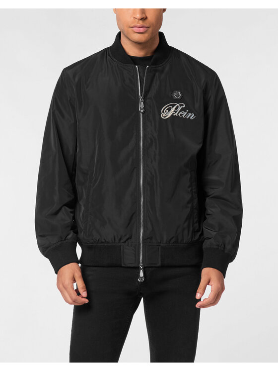 PHILIPP PLEIN PHILIPP PLEIN Kurtka bomber 27027 Czarny Regular Fit