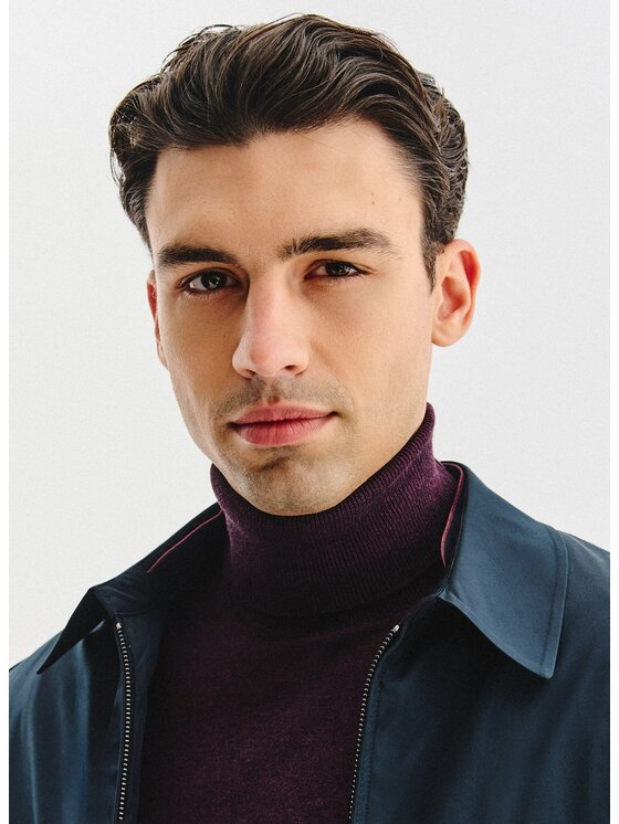 Pako Lorente Pako Lorente Kurtka przejściowa P25WF-5X-002 Granatowy Classic Fit