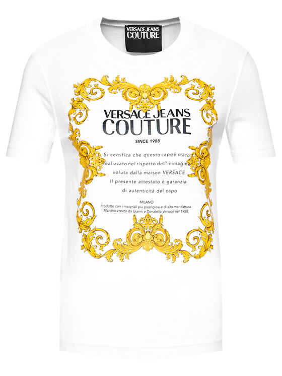 Versace Jeans Couture Versace Jeans Couture T-Shirt B2HWA7TJ Weiß Regular Fit
