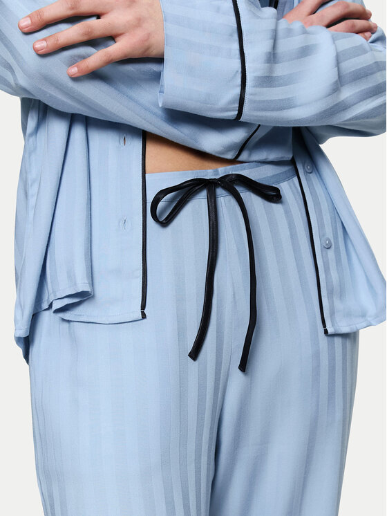 Triumph Triumph Pyjama Amourette Jacquard 10225073 Himmelblau Relaxed Fit