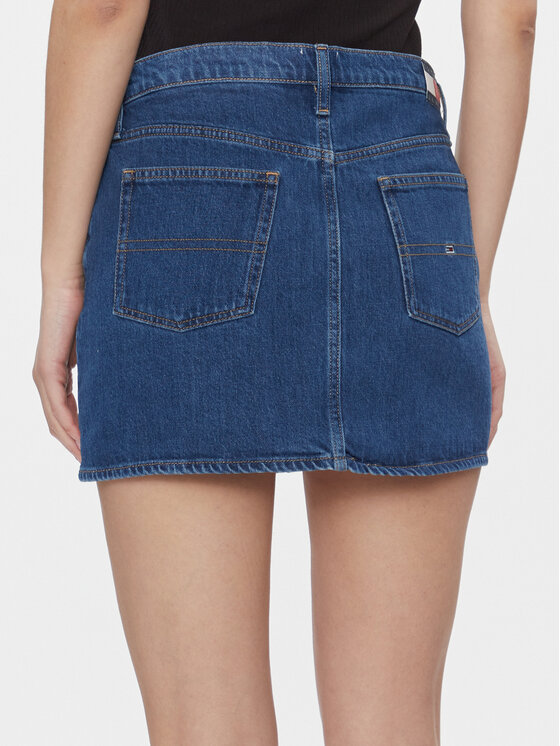 Tommy Jeans Tommy Jeans Fustă de blugi Izzie DW0DW17287 Albastru Regular Fit